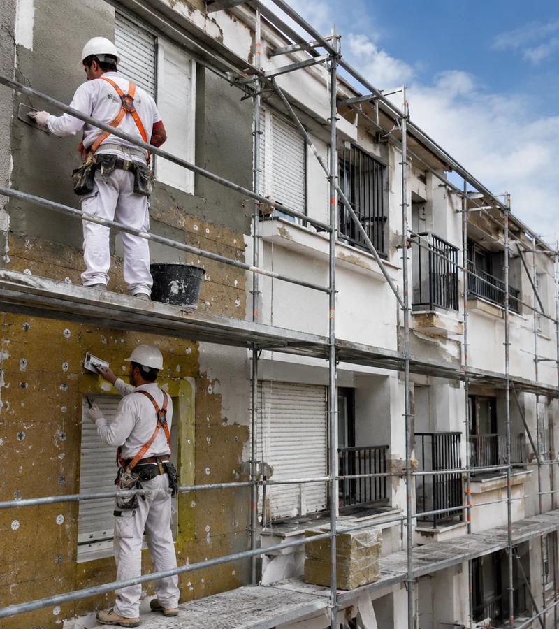 Instalación de fachada ventilada en edificio residencial de Vitoria-Gasteiz