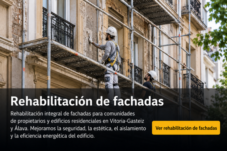 Rehabilitación de fachadas con problemas en Vitoria-Gasteiz