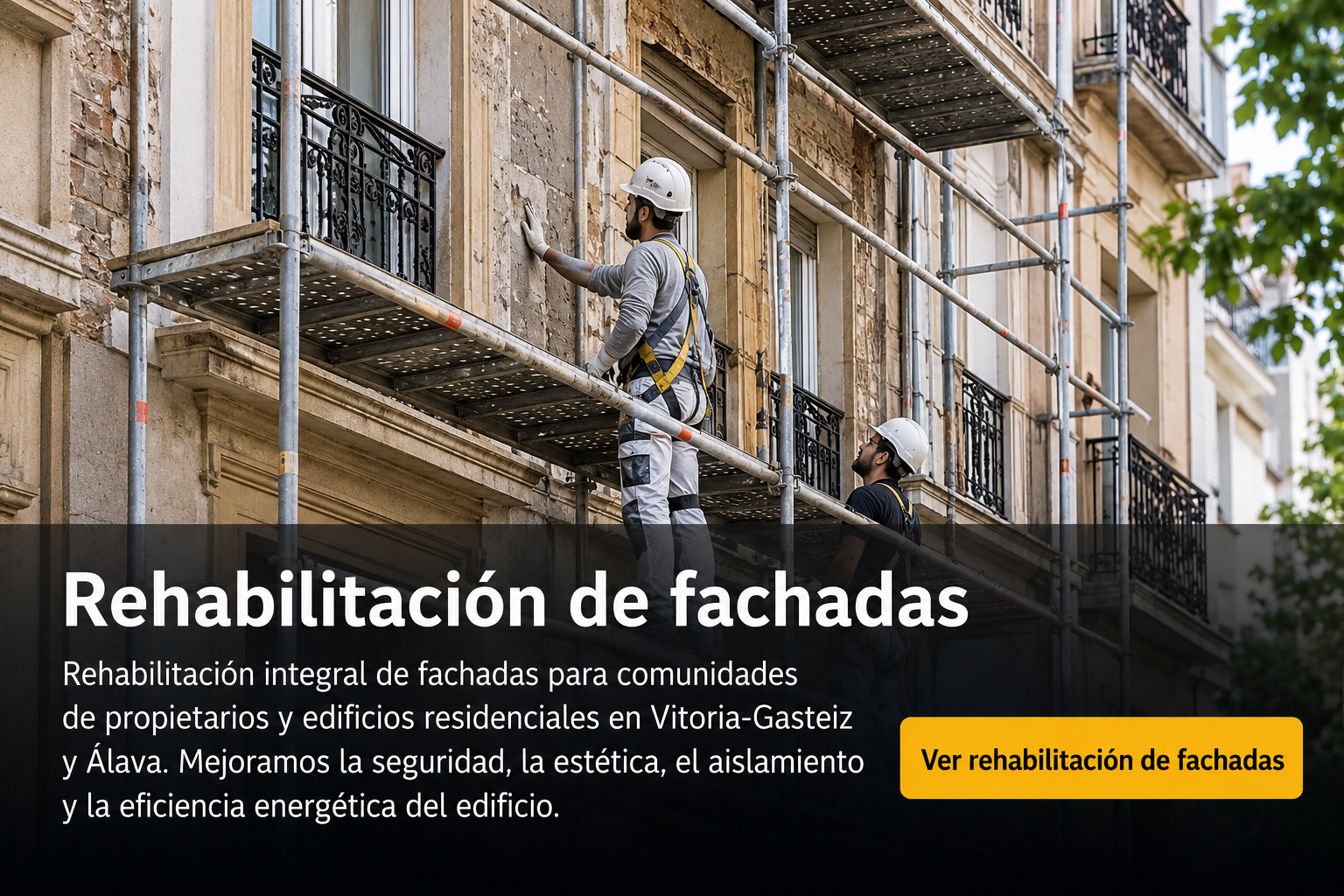 Rehabilitación de fachadas con problemas en Vitoria-Gasteiz